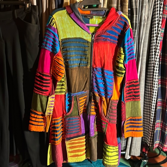 Greater Good Jackets & Blazers - 🌈Patched Multicolor zip hoodie sweatshirt jacket🌈